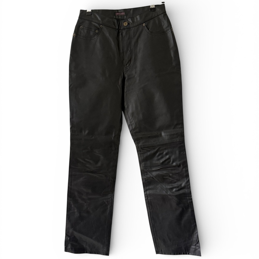 New York & Company Black 100% Genuine Leather Pants – Women’s Size 6